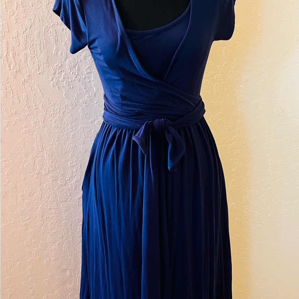 JoJo Maman Bebe Royal‎ Blue Wrap Midi Nursing Dress